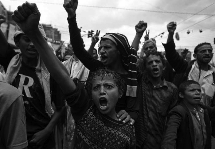 Las protestas en Yemen. (Foto: AFP.)