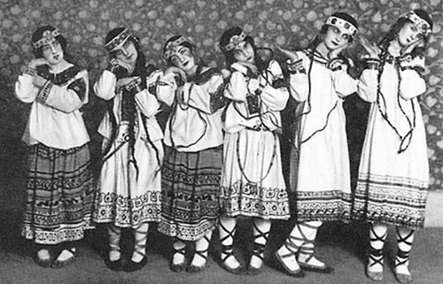 La consagración de Stravinsky, Nijinsky y Roerich.