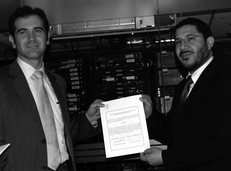 Martí Batres y el presidente del INE