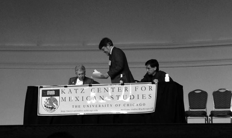 Josefina Vázquez, Alan Knight y Mauricio Tenorio en Chicago, el 21 de septiembre, 2014. (Foto: María Bárbara Zepeda Cortés.)