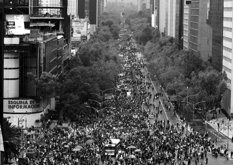 El paseo de la Reforma, el 26 de septiembre, 2015. (Foto: Víctor Camacho.)