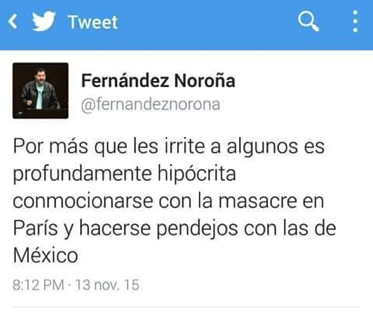 1. Twitt de Fernández Noroña
