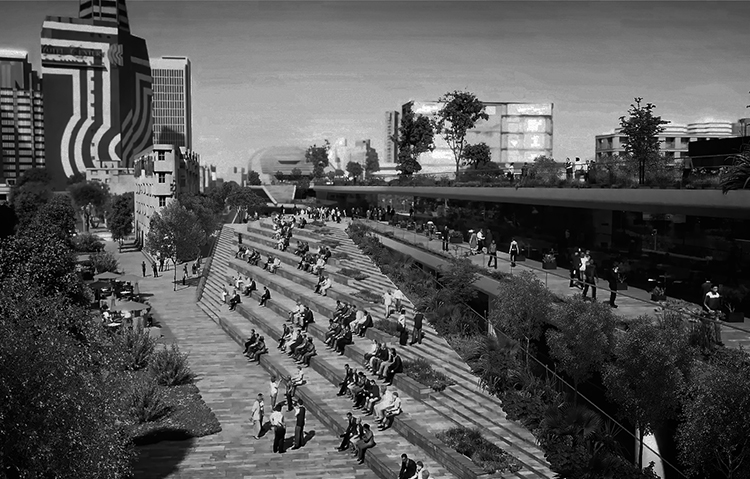 Así se vería el corredor comercial.